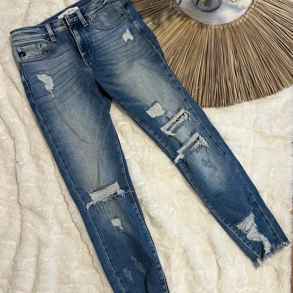 KanCan Ripped Blue Skinny Jeans